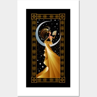 Summer Moon Art Deco Posters and Art